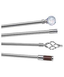 no Chrome Effect Curtain Pole