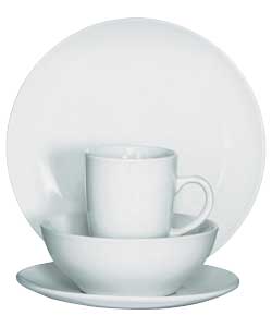no Everyday 12 Piece Bosa Coupe White Dinner Set