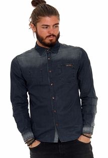 No Excess Indigo Denim Shirt