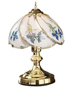 no Iris Brass Finish Touch Table Lamp