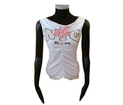 No.Lita Womens Sequin corsage NYC top