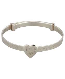 no Me to You Sterling Silver Christening Bangle