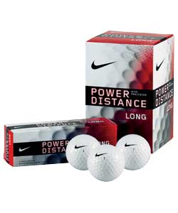 Nike Power Distance Long Golf Balls - 12 Pack