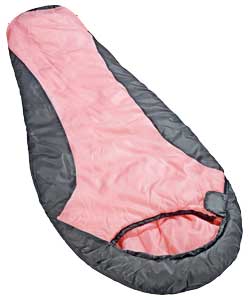 no Pro Action Junior 200gsm Mummy Sleeping Bag - Pink