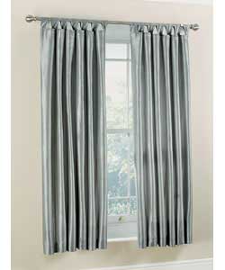 no Shot Satin Lined Silver Tab Top Curtains - 46 x