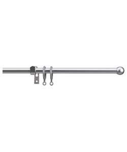 no Silver Extendable Curtain Pole with Ball Finials