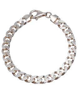 Solid Sterling Silver Boys Curb Bracelet