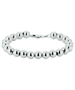 no Sterling Silver 8mm Bead Bracelet