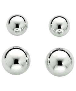 Sterling Silver Ball Stud Earrings
