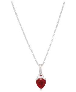 no Sterling Silver Created Ruby July Birthstone