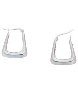 Sterling Silver Crystal Handbag Creole Earrings