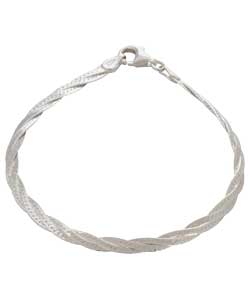 no Sterling Silver Herringbone Bracelet