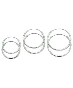 no Sterling Silver Hoops