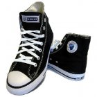 No Sweat Classic Black and White Hi Top Trainer