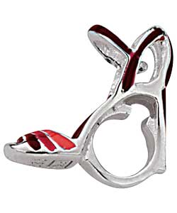 no Truth Sterling Silver Enamel Shoe Charm