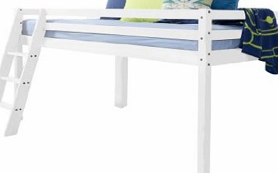 Cabin Bed amp; Mattress Mid Sleeper Bunk WHITE 57NT- WG+MATTRESS