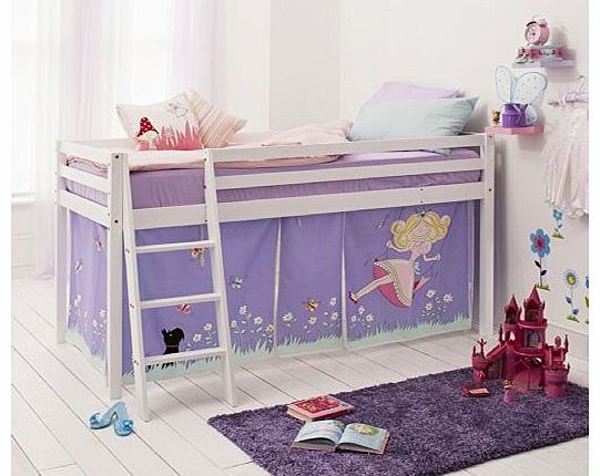 Cabin Bed with Annabel Tent in White with Tent 578WG-ANNABEL