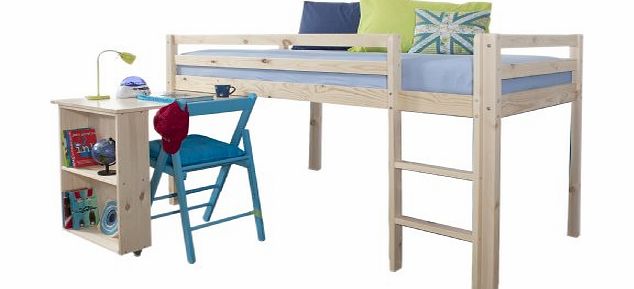 Noa and Nani Cabin Bed with Desk in Whitewash, DESK-NT -WHITEWASH