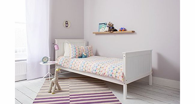 Noa and Nani Single Bed in White 3ft Single Bed Wooden Frame Portland