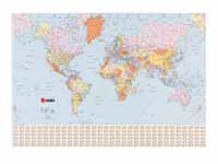 NOBO 1900209 laminated World map, 830x1200mm, EACH