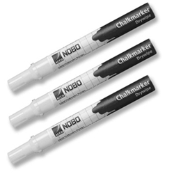 Nobo Chalkmarker Pens Drywipe White Ref 34438398