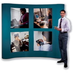 nobo Curved Concertina Wall Display