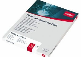 Nobo Overhead Projector Film Write On A4 - Pack of 100