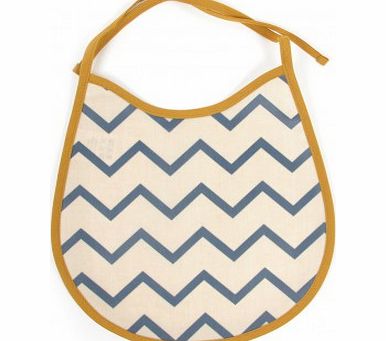Nobodinoz Bib - zig zag Blue `One size