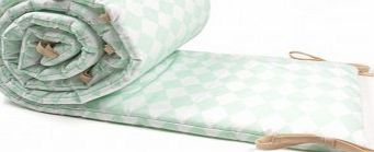 Nobodinoz Cot bumper - diamonds Green `One size