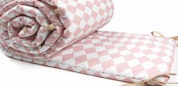 Nobodinoz Cot bumper - diamonds Pink `One size