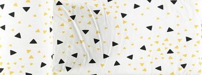 Nobodinoz Yellow and Black Triangle Bed Bumper `One size