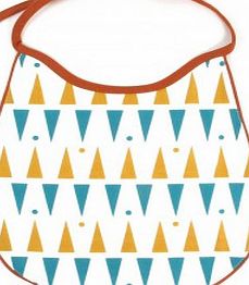 Nobodinoz Yellow and Blue Triangle Cotton Bib `One size