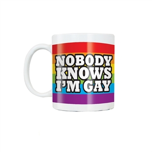 Knows I’m Gay Mug