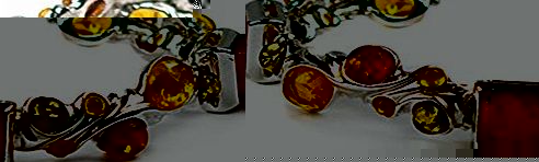 Noda Multicolor Amber Sterling Silver Large Designer Bracelet