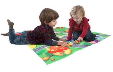Playmat and 2 Vehicles