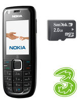 Nokia 3120 Classic   2GB Memory Card 3 Flat 12 Pay as you Go