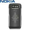 Nokia E71 Back Cover With Lazer Etched Design - Silver