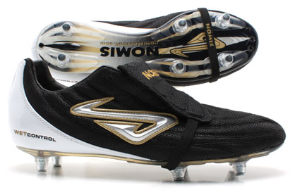  Glove 6 Stud SG Football Boots Black / White /