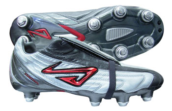 Nomis Football Boots  Nine Pincer SG Football Boots Silver/Gun Metal