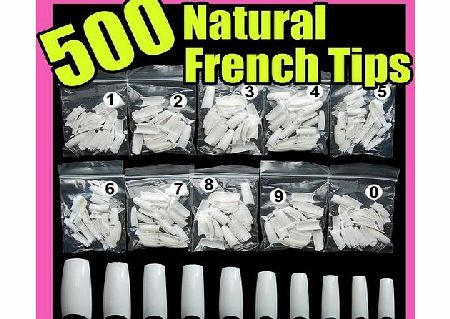 Non Brand 500 White False French Nail Art Tips Uv Acrylic 064