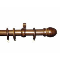 Non-Branded 2.4m x 28mm Curtain Pole Walnut