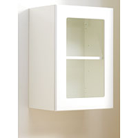 Non-Branded 500 x 715mm Glass Wall Unit Freestyle Gloss White