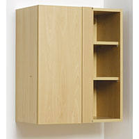 Non-Branded 600x715mm Corner Wall Unit Linea Beech