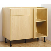 Non-Branded 800mm Highline Corner Base Unit Linea Beech
