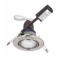 Non-Branded Adjustable Brushed Chrome Low Energy Downlight Pack of 3