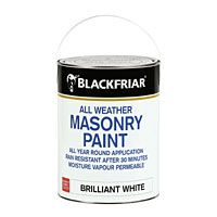 Non-Branded All-Weather Masonry Paint 5Ltr White