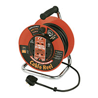 Non-Branded Cable Reel 240V 25m 4 Socket