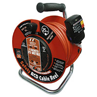 Non-Branded Cable Reel RCD 240V 25m 4 Socket