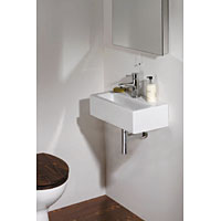 Non-Branded Compact Square Ceramic Basin