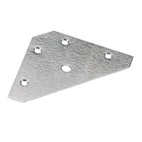 Non-Branded Corner Plates Zinc Plated 83 x 83 x 0.9mm Pack of 10
